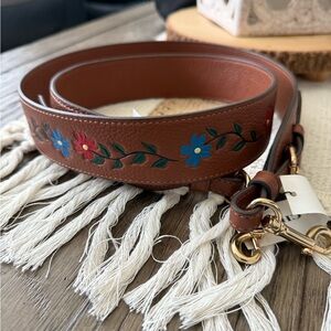 Coach outlet tooled leather crossbody/shoulder strap (floral)